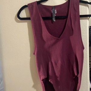 BDG Maroon Bodysuit